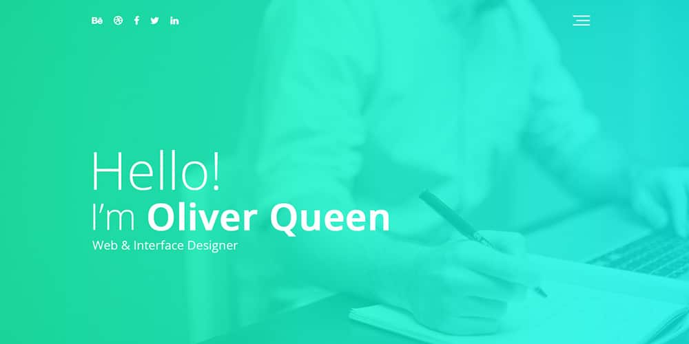 Free Portfolio Website Templates (PSD , HTML) 76 ComeOut Portfolio Resume Template