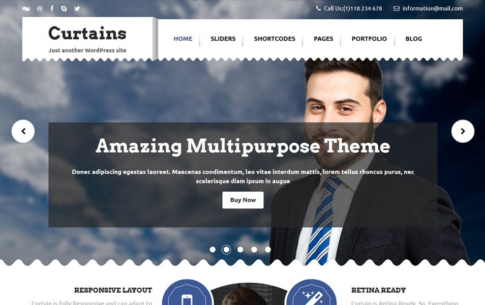 Curtains Responsive WordPress Theme