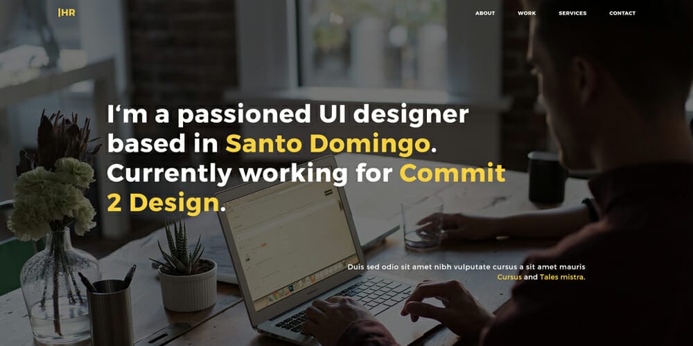 Free Portfolio Website Templates (PSD , HTML) 57 Designer Portfolio Template