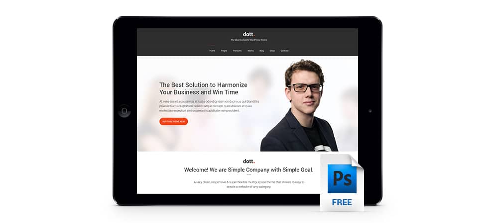  Dott Free-Business-Template-PSD