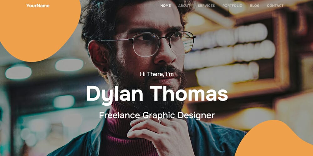 Free Portfolio Website Templates (PSD , HTML) 159 Dylan