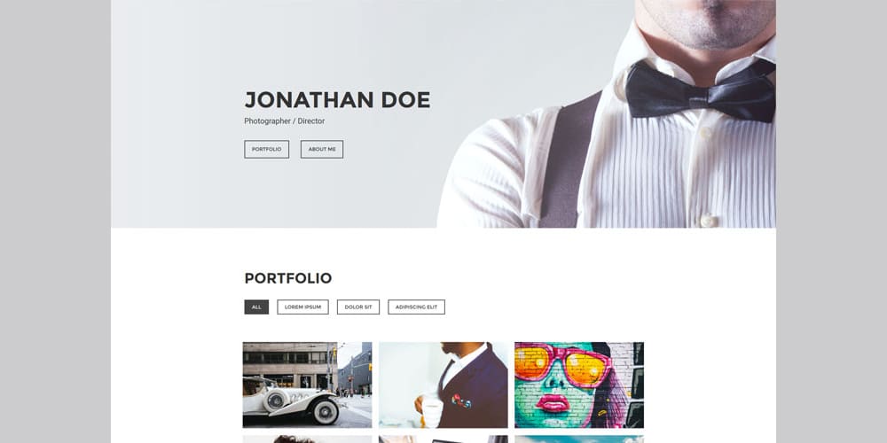 Free Portfolio Website Templates (PSD & HTML) 138 Focus Photography Portfolio Template
