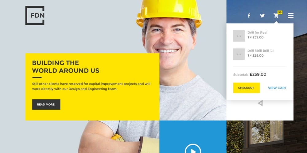 Free Corporate and Business Web Templates PSD 30 Foundation FDN