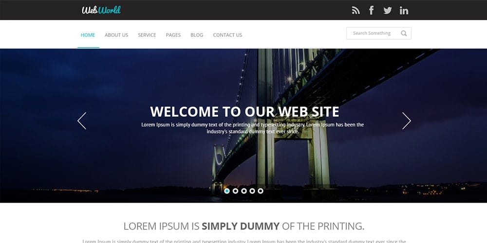 Free Business Web Template PSD