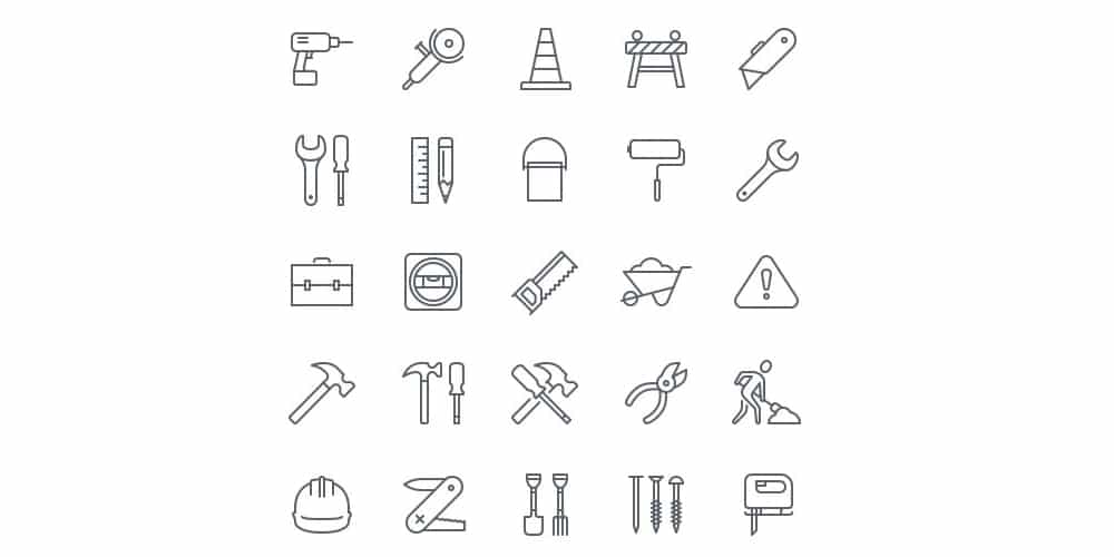 Free Construction Icons for iOS 8 