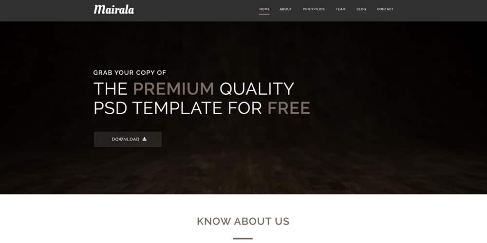 Free Corporate and Business Web Templates PSD 45 Free One Page Corporate Agency Web Template PSD