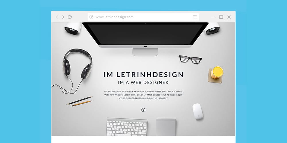 Free Onepage Portfolio Template PSD