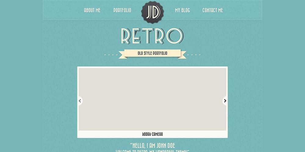 Free Portfolio Website Templates (PSD , HTML) 84 Free Retro Portfolio Template PSD