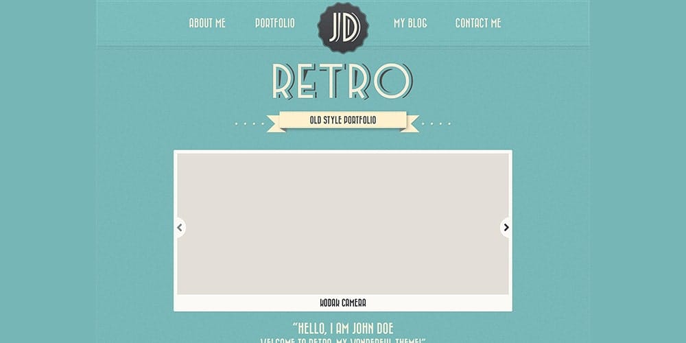 Free Retro Portfolio Template PSD