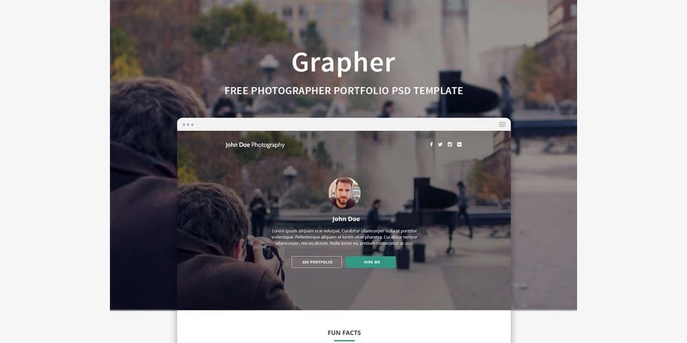 Free Portfolio Website Templates (PSD & HTML) 57 grapher