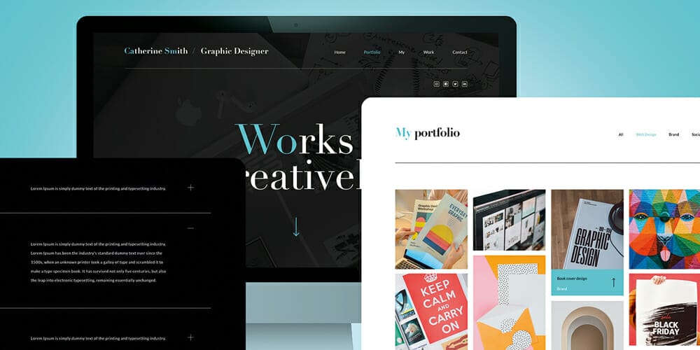 Free Portfolio Website Templates (PSD , HTML) 16 Graphic Designer Website Portfolio Template