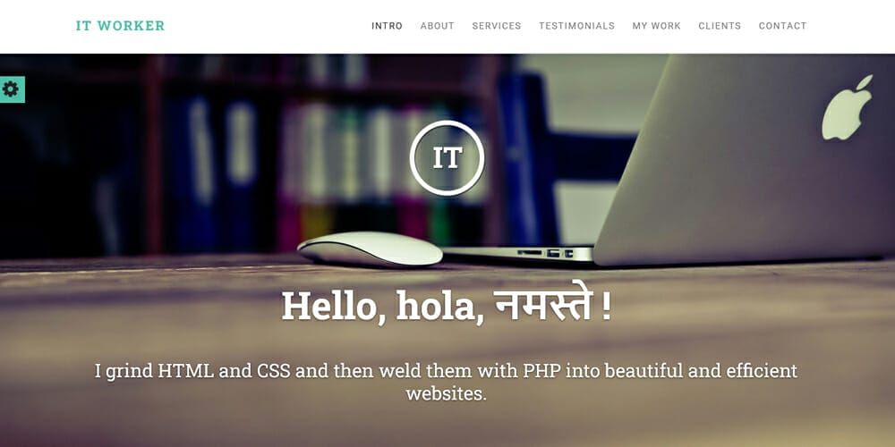 Free Portfolio Website Templates (PSD , HTML) 157 IT Worker