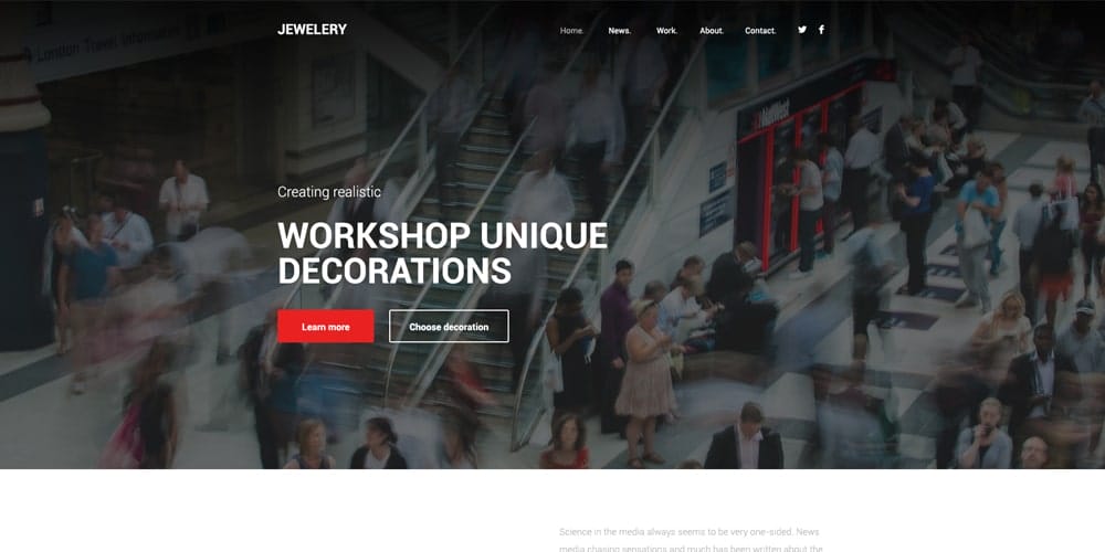 Free Corporate and Business Web Templates PSD 60 Jewelery Free Business Web Template PSD