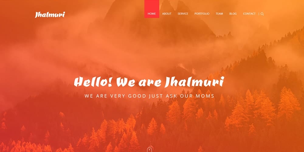 Jhalmuri One Page Portfolio Template