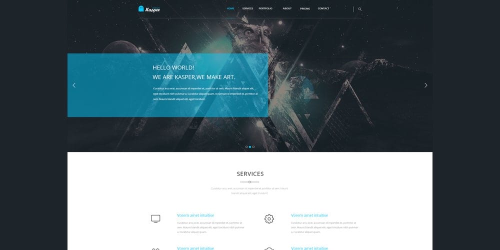 Free Portfolio Website Templates (PSD , HTML) 86 Kasper
