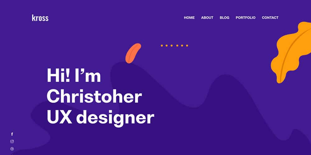 Free Portfolio Website Templates (PSD & HTML) 23 Kross Portfolio Template PSD