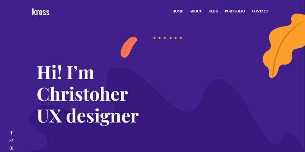 Free Portfolio Website Templates (PSD , HTML) 107 Kross