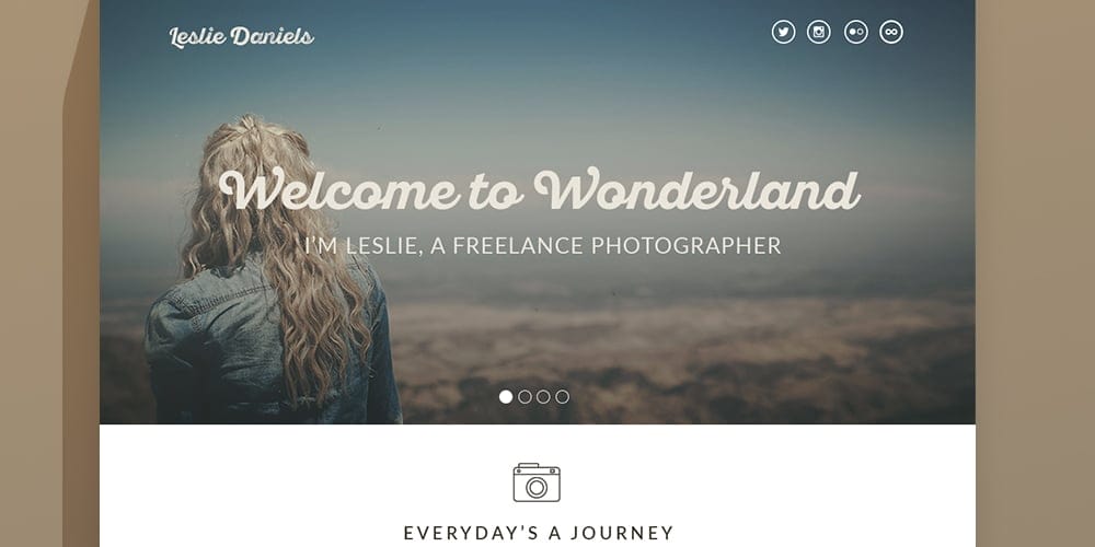 Free Portfolio Website Templates (PSD , HTML) 69 Leslie