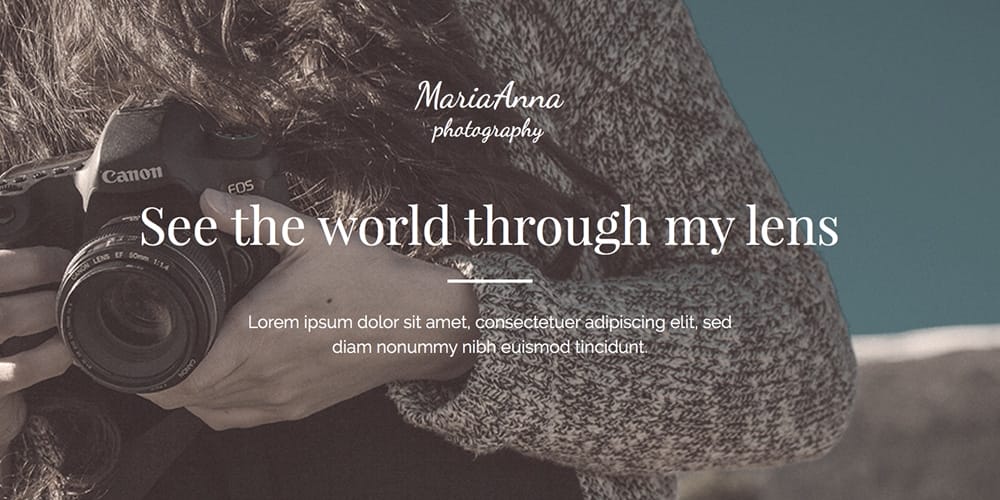 Free Portfolio Website Templates (PSD , HTML) 59 MariaAnna