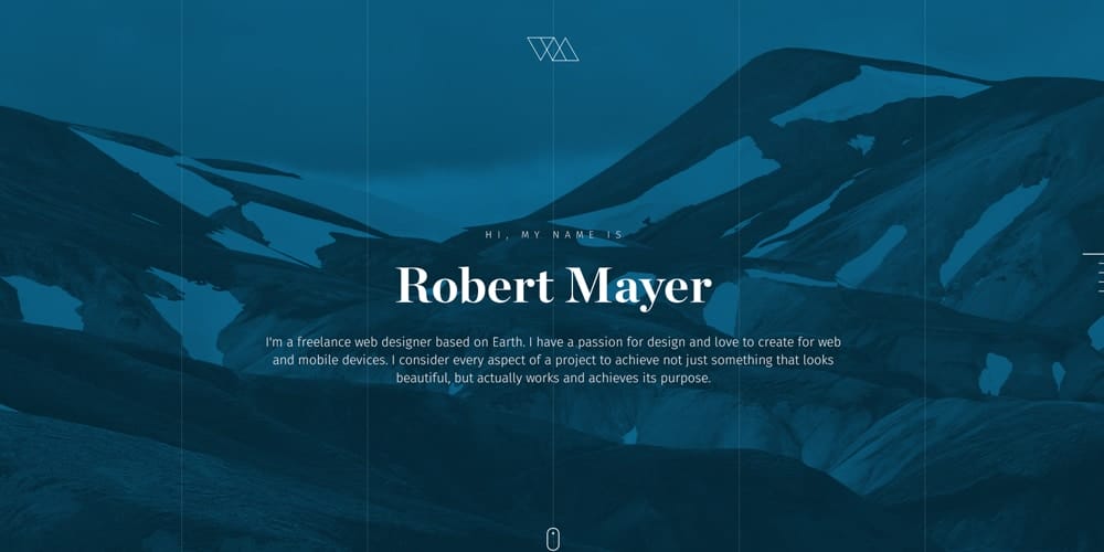 Free Portfolio Website Templates (PSD , HTML) 1 Minimalist Portfolio Template