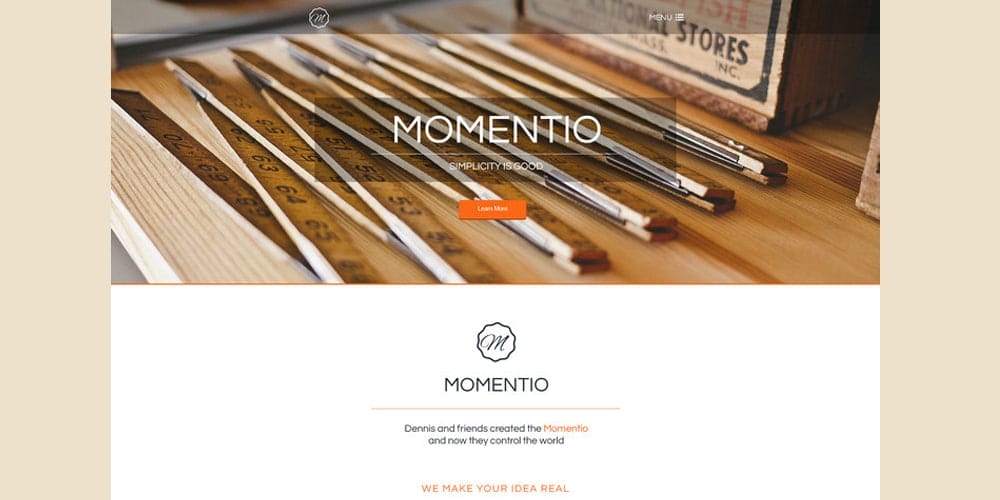 Free Portfolio Website Templates (PSD , HTML) 74 Momentio