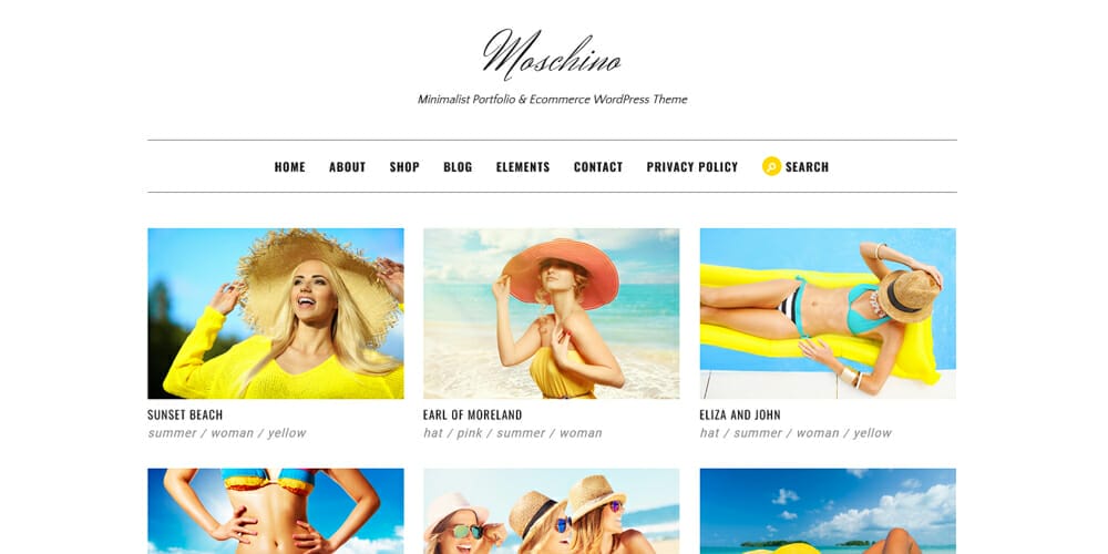 Free Portfolio Website Templates (PSD , HTML) 146 Moschino