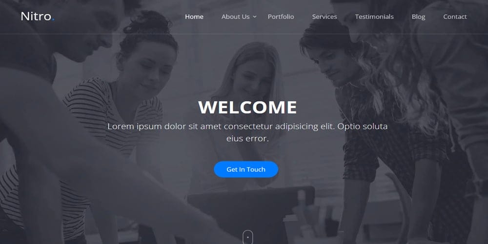 Free Portfolio Website Templates (PSD & HTML) 115 Nitro