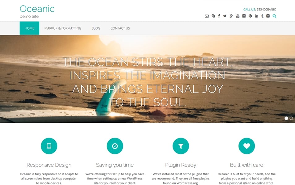 Oceanic Responsive WordPress Theme