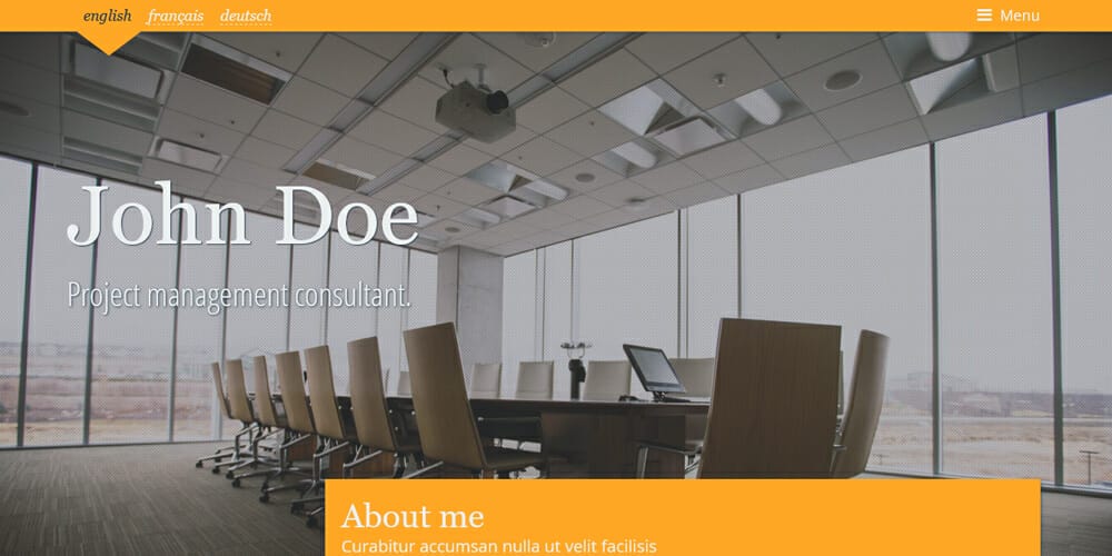 Free Portfolio Website Templates (PSD , HTML) 140 One Page Portfolio Template