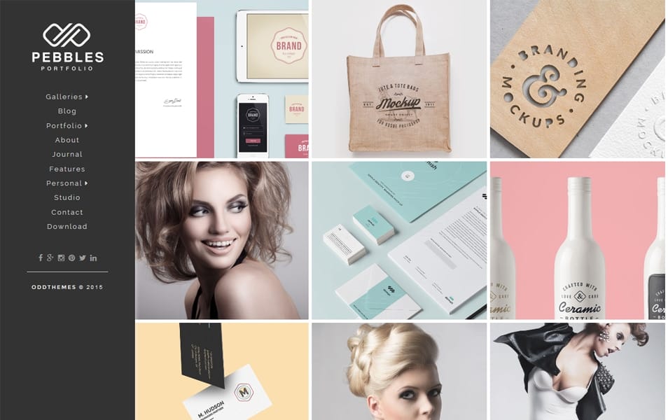 40+ Latest Free Grid Style Blogger Templates 2021 17 Pebbles Portfolio Blogger Template
