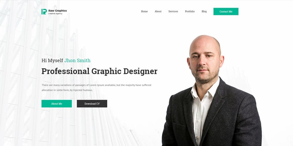 Personal Portfolio Template PSD