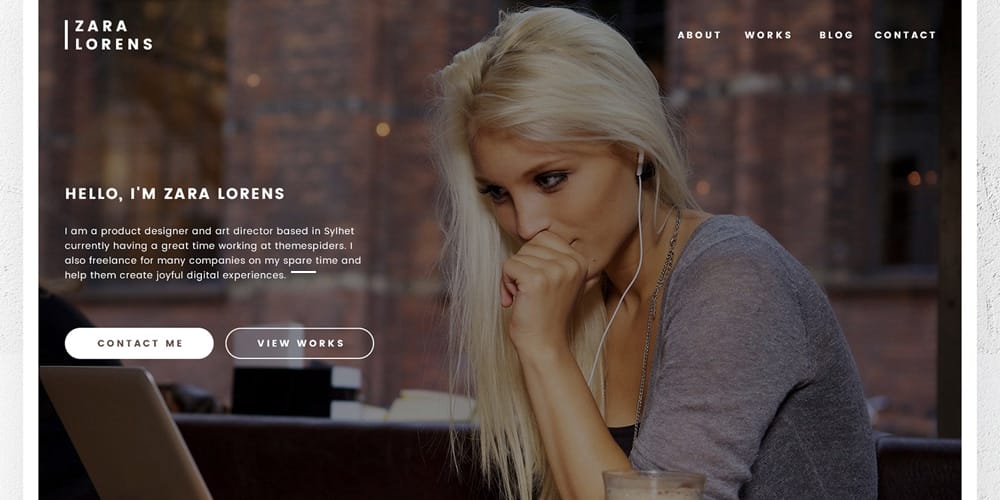 Free Portfolio Website Templates (PSD , HTML) 22 Personal Portfolio Website Template PSD
