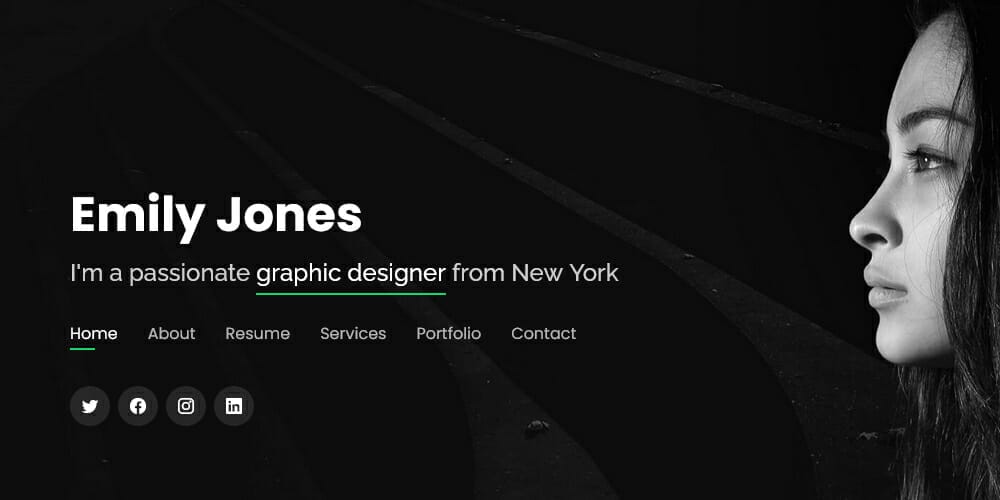 Free Portfolio Website Templates (PSD , HTML) 156 Personal Resume Bootstrap Template