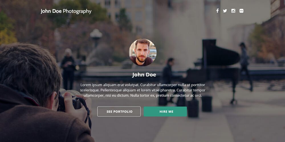 Photographer Portfolio Web Template