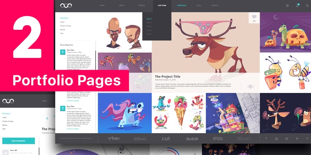 Free Portfolio Website Templates (PSD , HTML) 21 Portfolio Theme