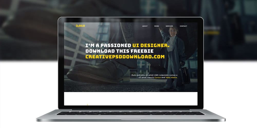 Portfolio Website Template UI PSD