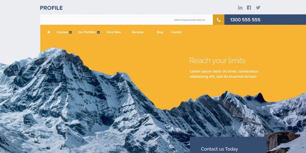 Free Corporate and Business Web Templates PSD 43 Profile