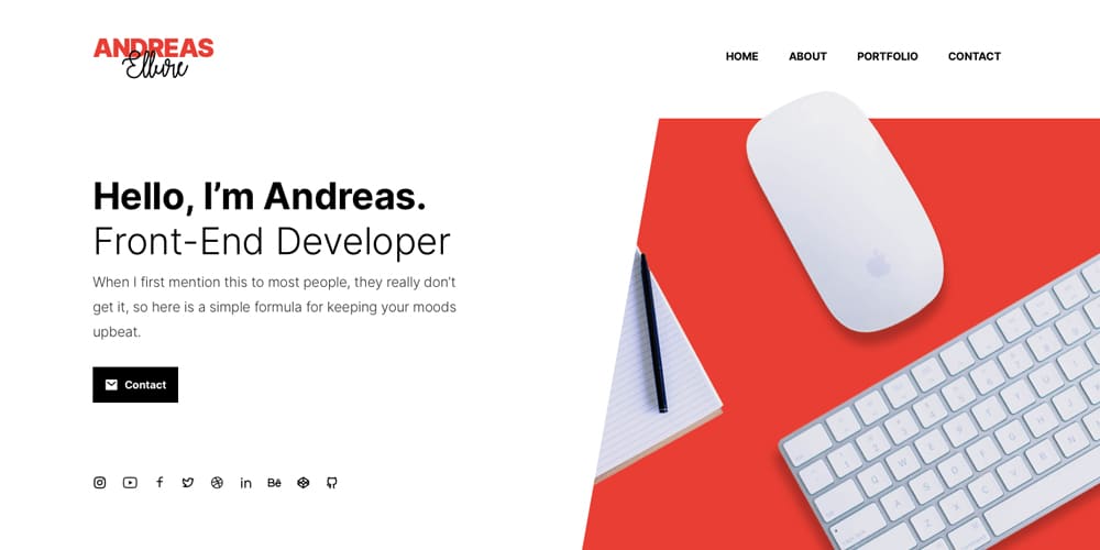 Free Portfolio Website Templates (PSD , HTML) 133 Raditian Hugo Theme for Personal Websites