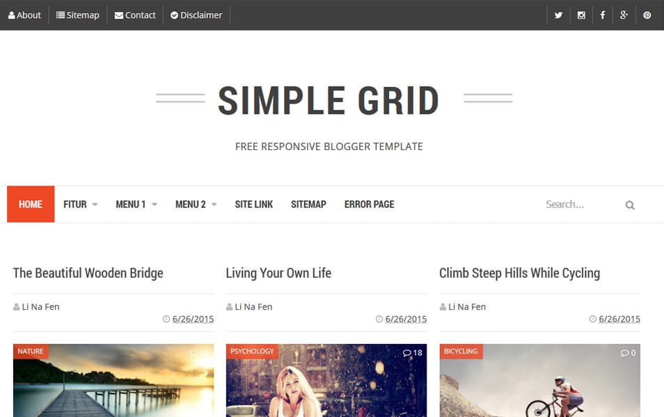 40+ Latest Free Grid Style Blogger Templates 2021 22 Simple Grid Responsive Blogger Template