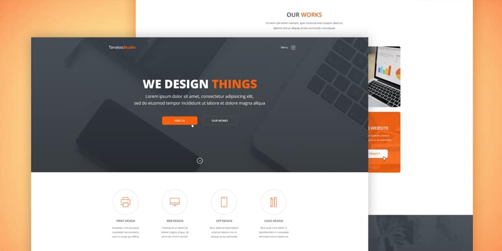 Free Corporate and Business Web Templates PSD 40 Tanatos