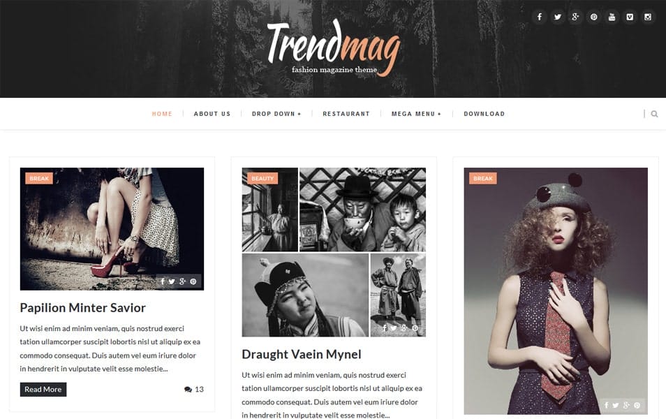 40+ Latest Free Grid Style Blogger Templates 2021 16 Trendmag Responsive Blogger Template