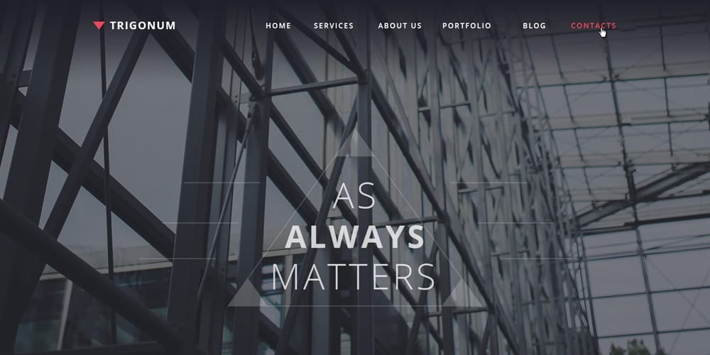 Free Corporate and Business Web Templates PSD 48 Trigonum