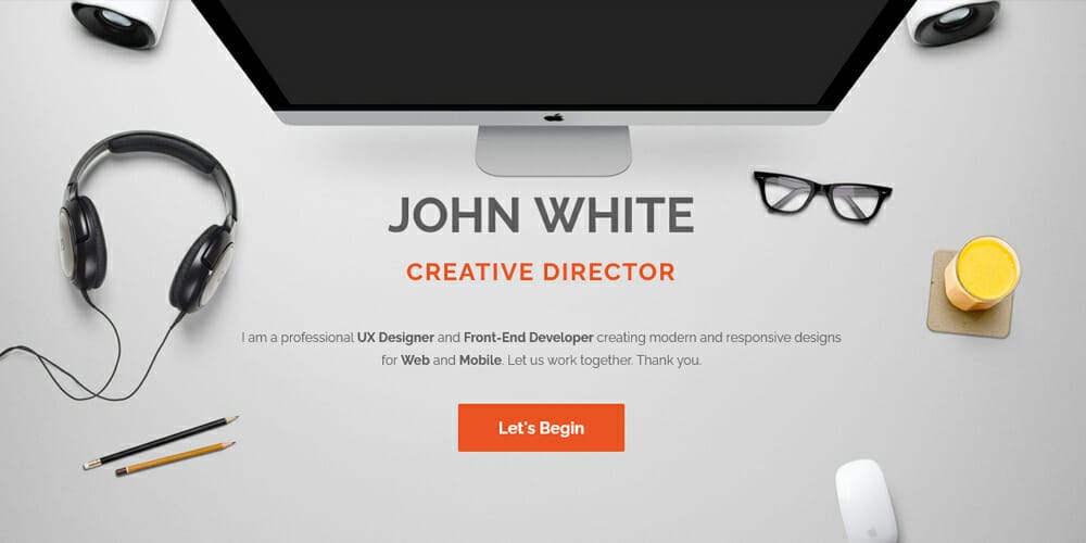 Free Portfolio Website Templates (PSD , HTML) 105 Ultra Profile Template