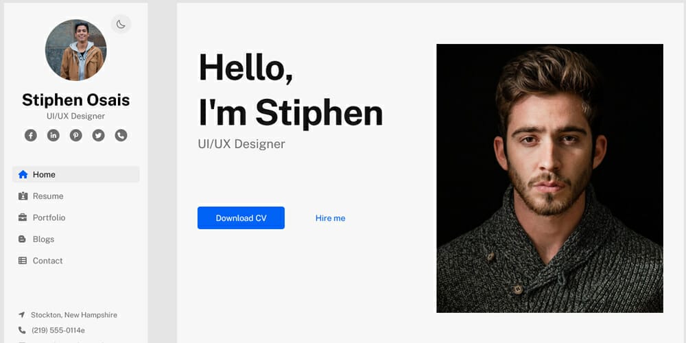 Free Portfolio Website Templates (PSD , HTML) 98 Varin HTML Template