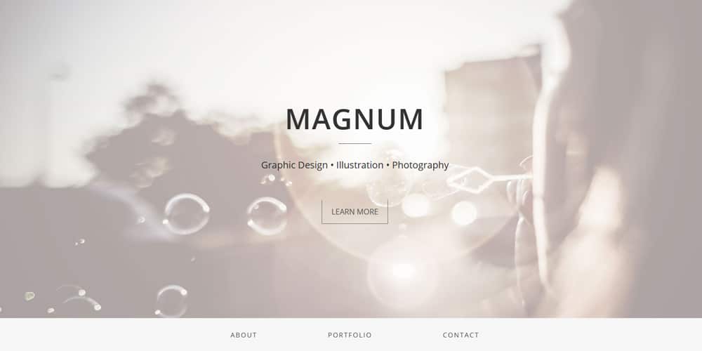 Free Portfolio Website Templates (PSD & HTML) 125 magnum