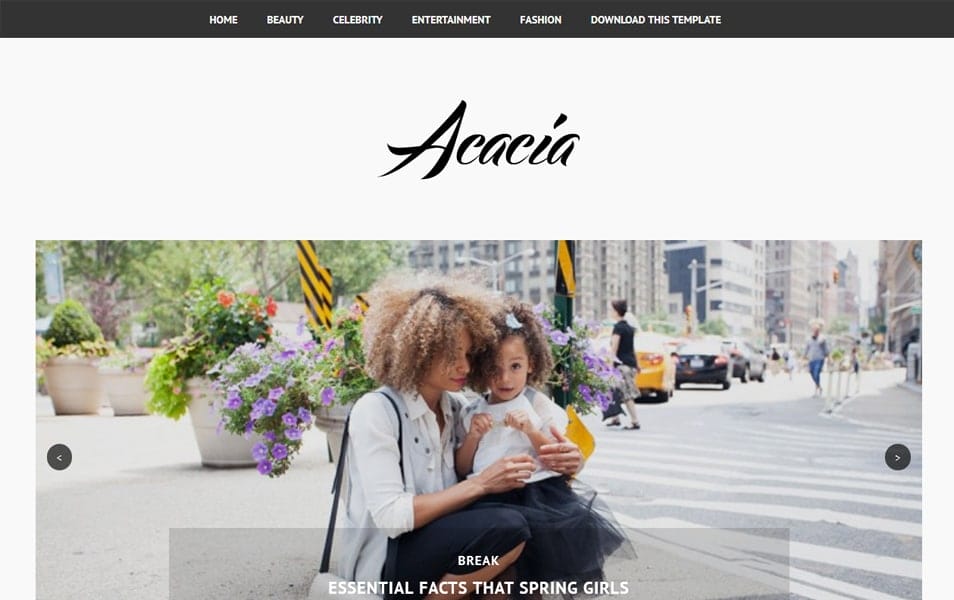 Acacia Minimal Responsive Blogger Template