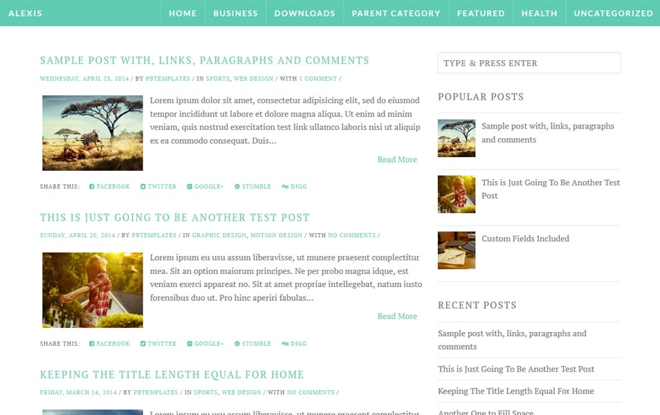 Alexis Responsive Blogger Template