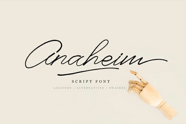 Anaheim Script Font