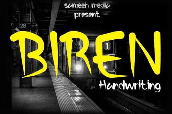 Biren Handwritten Script Font