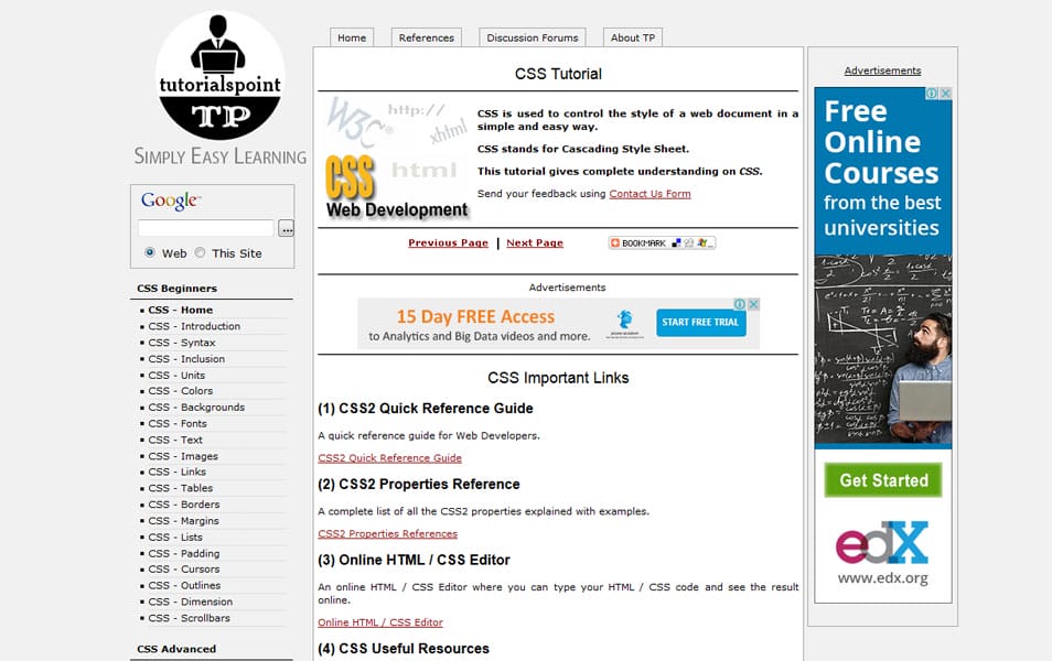 CSS Tutorial - TutorialsPoint